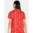 thumbnail image 4 of Way to Celebrate Women's Lunar New Year Print Notch Collar Top and Shorts Pajama Set, 2-Piece, Sizes XS-3X, 4 of 4
