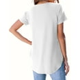 thumbnail image 3 of Fantaslook Short Sleeve T Shirts for Women Crew Neck Side Split Tunic Tops Casual Summer Shirts, 3 of 7