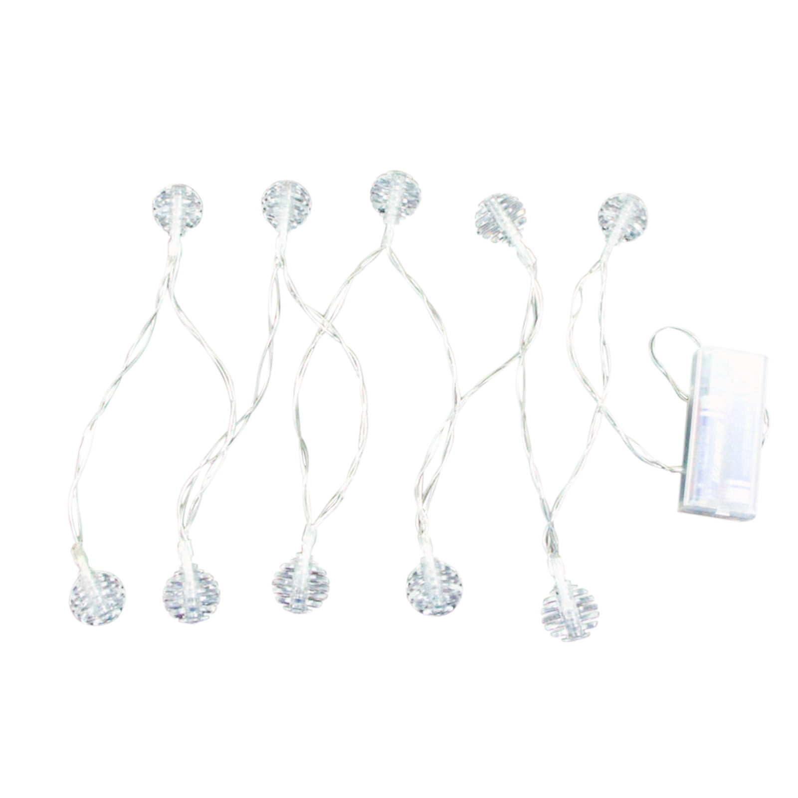 JeashCHAT Christmas Balls LED Decorative Lights Transparent Layered