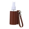 thumbnail image 3 of Botella vacía con funda de cuero PU Colcomx portabotellas de contenedores de mosquetón Marron, 3 of 8