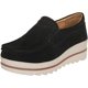 thumbnail image 1 of Xishao Mocasines de plataforma de ante para mujer, antideslizantes, transpirables, casuales, cómodos, para caminar, correr, para verano, trabajo, gimnasio, tenis, atletismo, interiores y exteriores Xishao ropa, 1 of 2