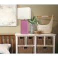 thumbnail image 2 of Elegant Designs Modern Leather Table Lamp with White Fabric Shade, 2 of 3