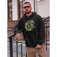 thumbnail image 2 of Cool Dinosaur Cartoon Hoodie Men -Image by Shutterstock, Male XX-Large, 2 of 4