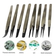 thumbnail image 2 of CUITING ESD Anti-Static Tweezers Industrial Tweezers with Replaceable Carbon Fiber Tips, 2 of 7