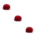 thumbnail image 4 of tamizeot Fashion Skullcap 3 Stripes Print Retro Sailor INS Style Bucket Docker Caps Brimless Solid Color Hat Bonnet Dancing Red 3Set, 4 of 6