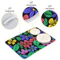 thumbnail image 4 of Flowers and Leaves Black Dish Drying Mat Dish Drainer Rack Mats Water Absorbent Non-Slip Easy Clean Heat Resistant for Kitchen Counter, 4 of 8