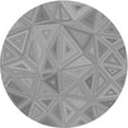 thumbnail image 1 of Ahgly Company Indoor Round Patterned Gray Cloud Gray Area Rugs, 3' Round, 1 of 6