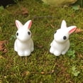thumbnail image 3 of Holzlrgus 100Pcs Rabbit Miniature Figurines Mini Rabbits Fairy Garden Miniature Moss Landscape DIY Terrarium Crafts Ornament Accessories for Home Décor, 3 of 4
