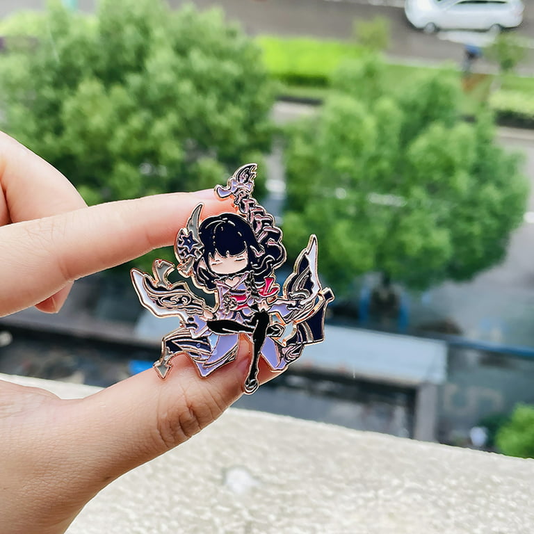 ZILEFSILK Game Genshin Impact Figure Raiden Shogun Cute Enamel Pins for  Jackets Backpack Bag Hat Characters Metal Lapel Badges Pins Aesthetic  Brooch for Women Girls Fans 