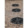 thumbnail image 2 of A1 Home Collections Multi Functional-Garden Stepping Stone Mat Round, Natural Rubber Heavy-Duty Beautiful Hand Finished Design 12"X12" Set of 4, Classic Paisley Black, 2 of 6
