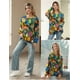 thumbnail image 4 of Jersey navideño YESNO para mujer con estampado gráfico de gran tamaño, 4 of 5