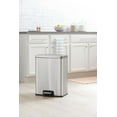 thumbnail image 2 of Hometrends 40 Litre Stainless Steel Pedal Trash Can for Kitchen, Removable interior pail with bag cinch for a tight fit, Fingerprint-Resistant Finish, 2 of 8
