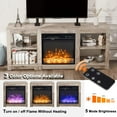 VINGLI Fireplace TV Stand 65 inch, Upgraded LED Entertainment Center