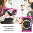 thumbnail image 6 of Dteck Screen Protector Case for Lenovo Tab M10 Plus (3rd Gen) 2022 10.6-inch TB-125F/TB-128F,Shockproof Rubber Armor 3-Layer Protection Case Stand Cover with Adjustable Shoulder/Hand Strap,Rose, 6 of 8
