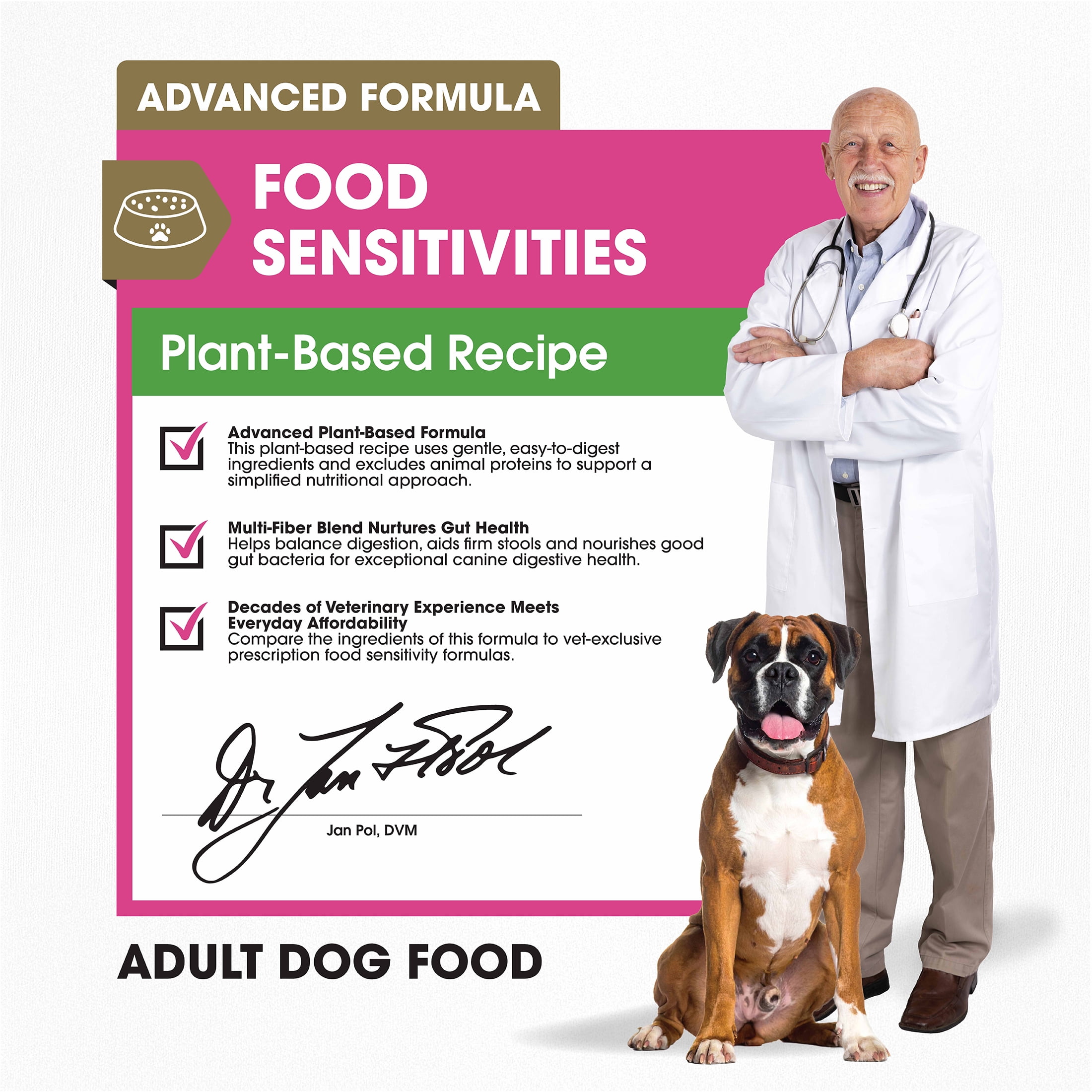 Dr. Pol Clinical Nutrition Advanced Formula Plant-Based Food Sensitivities Dry Dog Food, 7 lb Bag