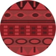 thumbnail image 1 of Ahgly Company Indoor Round Patterned Love Red Area Rugs, 3' Round, 1 of 6