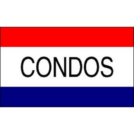 CONDOS Flag Real Estate Advertising Banner Rental Sign Realtor Pennant New