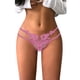 thumbnail image 1 of Gibobby Braguitas Slim Fit Ropa interior encaje para mujer Bikini sexy transpirable Bragas hipster suaves y ligeras （Rosa，Talla única), 1 of 4