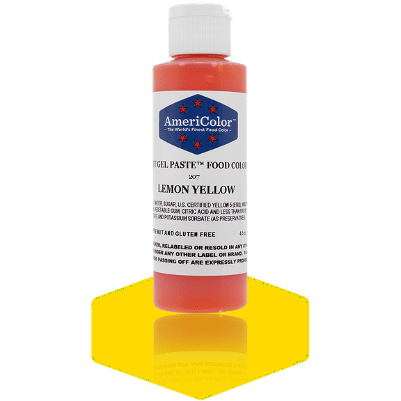 Americolor Soft Gel Paste Food Color, 4.5-Ounce, Lemon Yellow