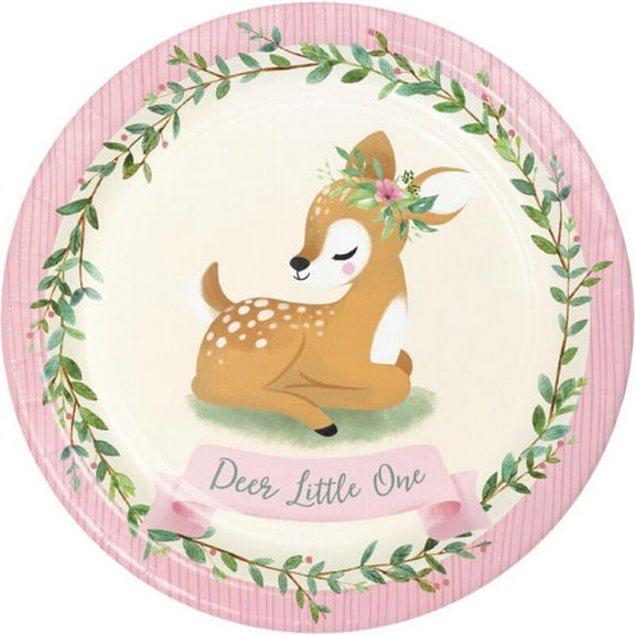 PTYC 350478 22 cm Deer Little One Dinner Paper Plate