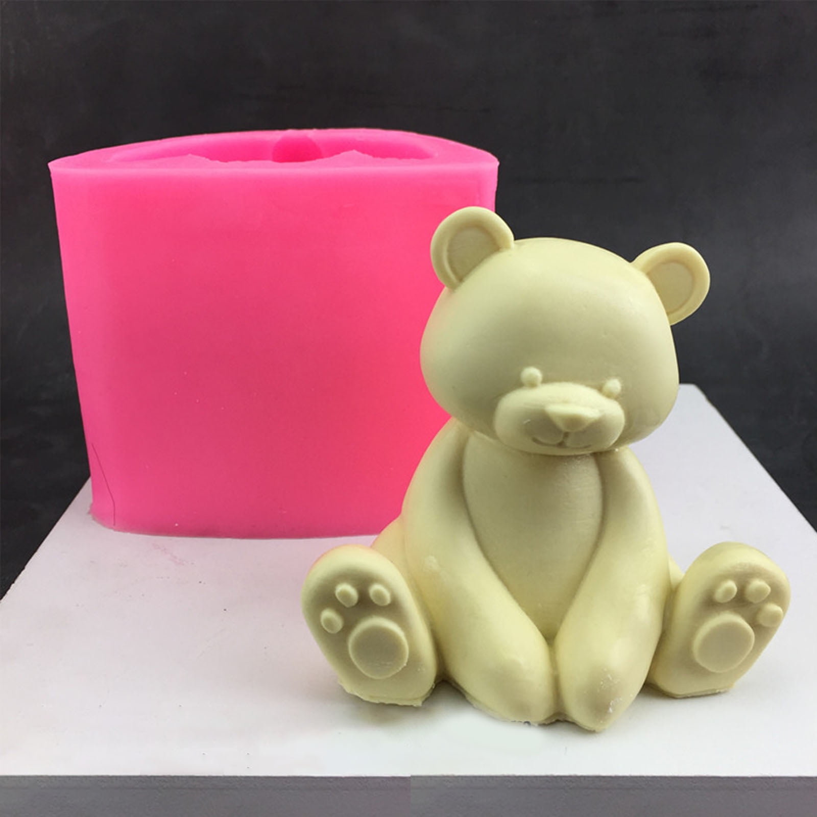 Bear Shaped Silicone Mold for Tabletop Decorations Gypsum Epoxy Resin Silicone Baking Mould