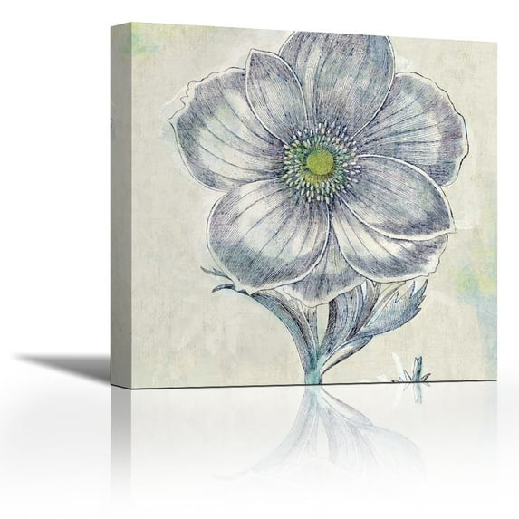 Belle Fleur II - Contemporary Fine Art Giclee on Canvas Gallery Wrap - wall décor - Art painting - 24 x 24 Inch - Ready to Hang