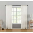 thumbnail image 4 of Mainstays Marjorie Sheer Voile Curtain Panel, 1 Panel, Ivory, 59" W x 84" L, 4 of 8
