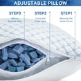 thumbnail image 5 of Cooling Bed Pillows for Sleeping Set of 2, Shredded Memory Foam Pillows Queen Size, Adjustable Cooling Pillow for Side, Back, and Stomach Sleepers, Neck Supportive Pillows, 5 of 7