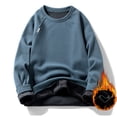 thumbnail image 2 of GigrtiJin Sweatshirts for Men Plus Size Thermal Warm Sweatshirt Pullover Thick Winter Solid Color Sweatshirts, 2 of 5