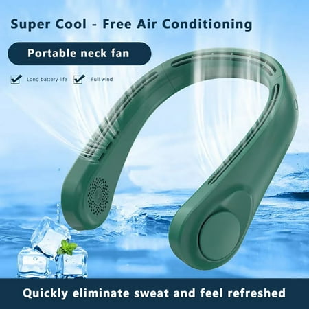 

Mini Neck Fan Portable Bladeless Fan USB Rechargeable Leafless Hanging Fans Air Cooler Cooling Wearable Neckband Fans