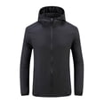 thumbnail image 2 of Weiqiqre Mens Lightweight Running Jacket Sun Protection Top Solid Color Long Sleeved Hooded Top, 2 of 7