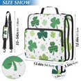 thumbnail image 3 of Haosy 3 Ring Zipper Binder with Shoulder Strap Waterproof Trapper Keeper 2 Inch D-Ring 500 Sheets Capacity, Clover with Green Plaid, 3 of 8