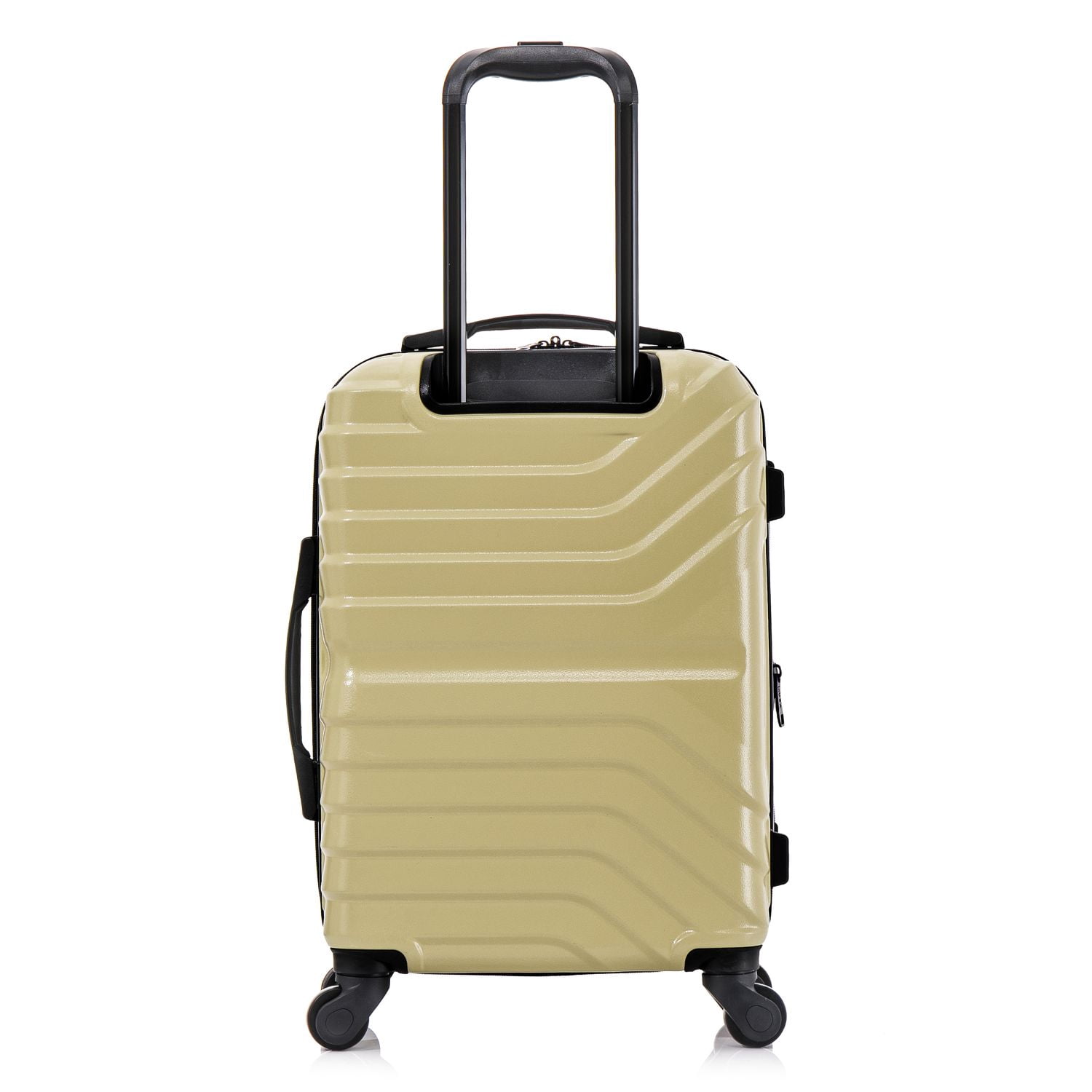 InUSA AURUM 20" Hardside Lightweight Carry On Luggage with Spinner Wheels, Handle and Trolley, Champagne