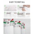 thumbnail image 5 of No Hook Shower Curtain with Snap in Liner, Merry Christmas Wreath Colorful Slippers Seashells Hotel Shower Curtains for Bathroom, Washable Shower Curtain Liner Set with Mesh Top Window, 36"x78", 5 of 6