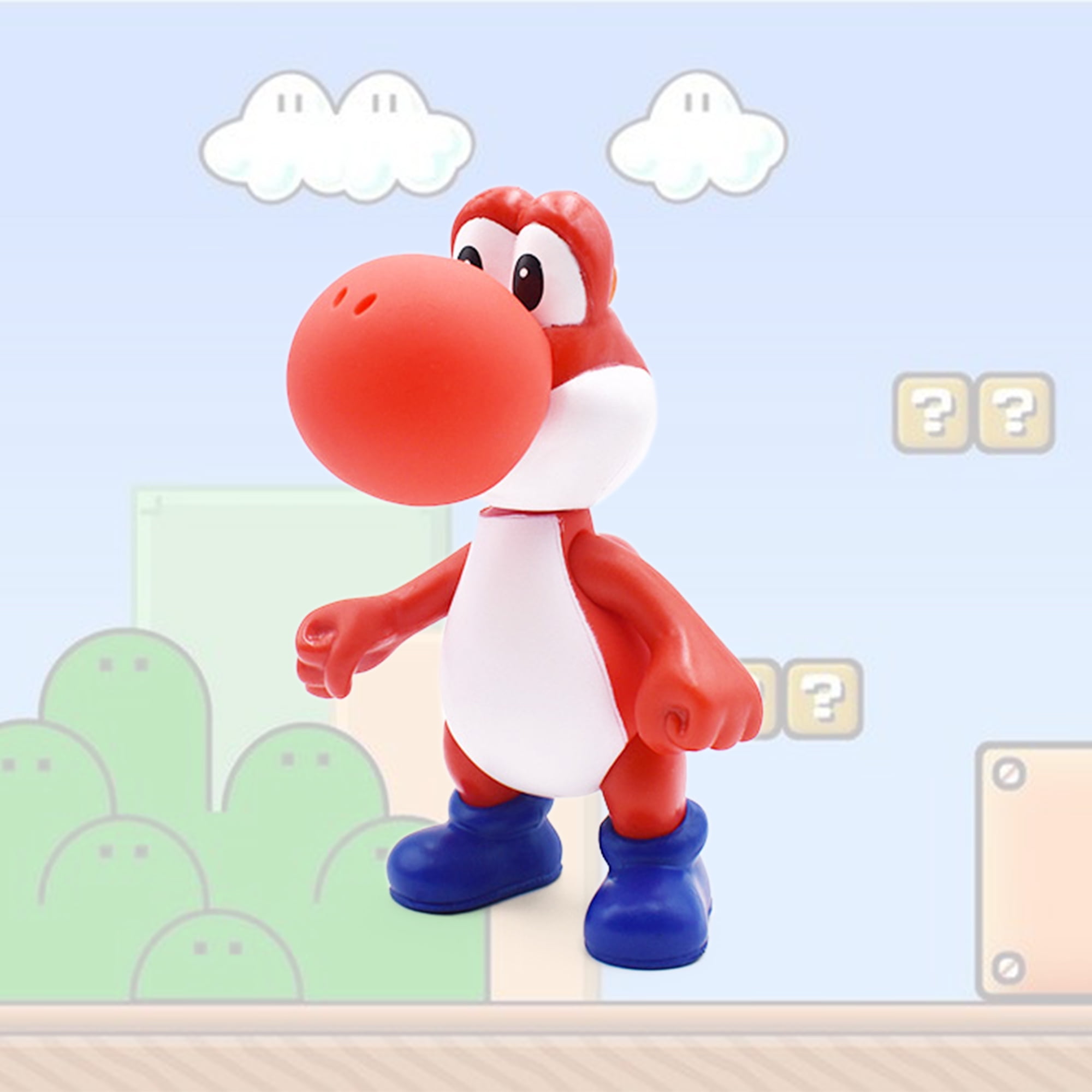 Kids 5 Colors Super Mario Bros Yoshi Dinosaur PVC Action Figure Figurine Toy 5'' 