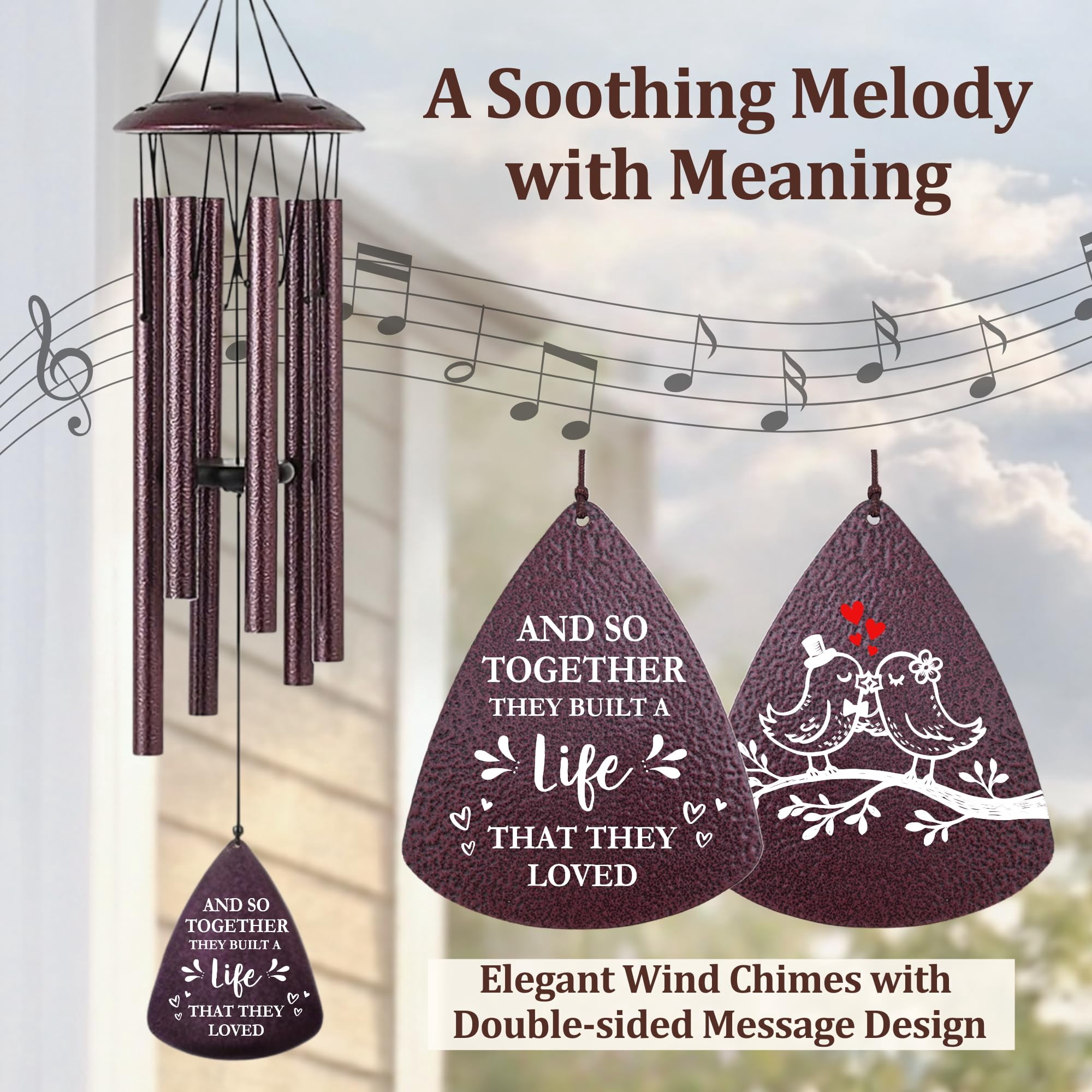 Wedding Gifts For Couples 2026  33.5 Inch Wind Chimes Shower Gift Bridal Newly Wed The Couple Mr And Mrs Newlyweds First Home Together
