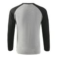 thumbnail image 4 of nerohusy Baseball Style Shirts for Men,Men's Casual Raglan 3/4 Long Sleeve Soft Cotton Basic Sports Baseball Jerseys T Shirts 2025 Gray,XXL, 4 of 8