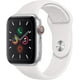 Apple Watch Série 5 (GPS + Cellulaire, 44mm) - Boîtier en Aluminium Argenté avec Bande de Sport Blanche – image 1 sur 2