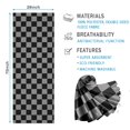 thumbnail image 2 of Gray and Black Checkered Pattern Hot Yoga Mat Towel Non Slip for Hot Yoga - Quick-Drying Yoga Mat Cover with 4 Corner Pockets with Travel Bag - Hot Yoga Towel Non Slip 74"x26", 2 of 6