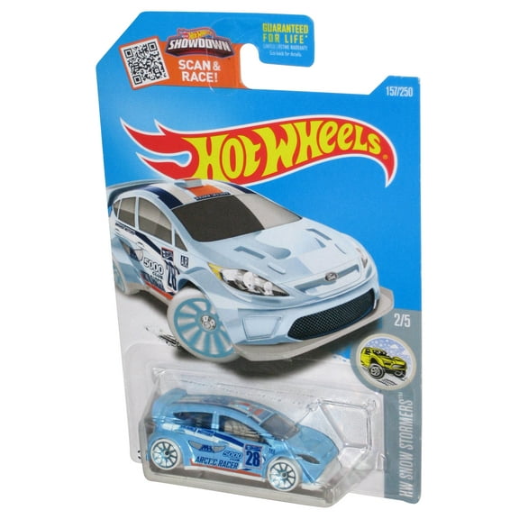 Hot Wheels Showdown HW Snow Stormers (2015) Blue '12 Ford Fiesta Toy Car 157/250