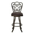 thumbnail image 4 of Armen Living Celeste 26" Fabric & Iron Counter Stool in Auburn Bay/Espresso, 4 of 4