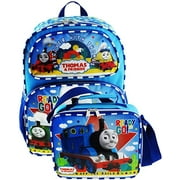Thomas the Train Deluxe Full Size 16 Inch Backpack with Insulated Lunch Bag Tote