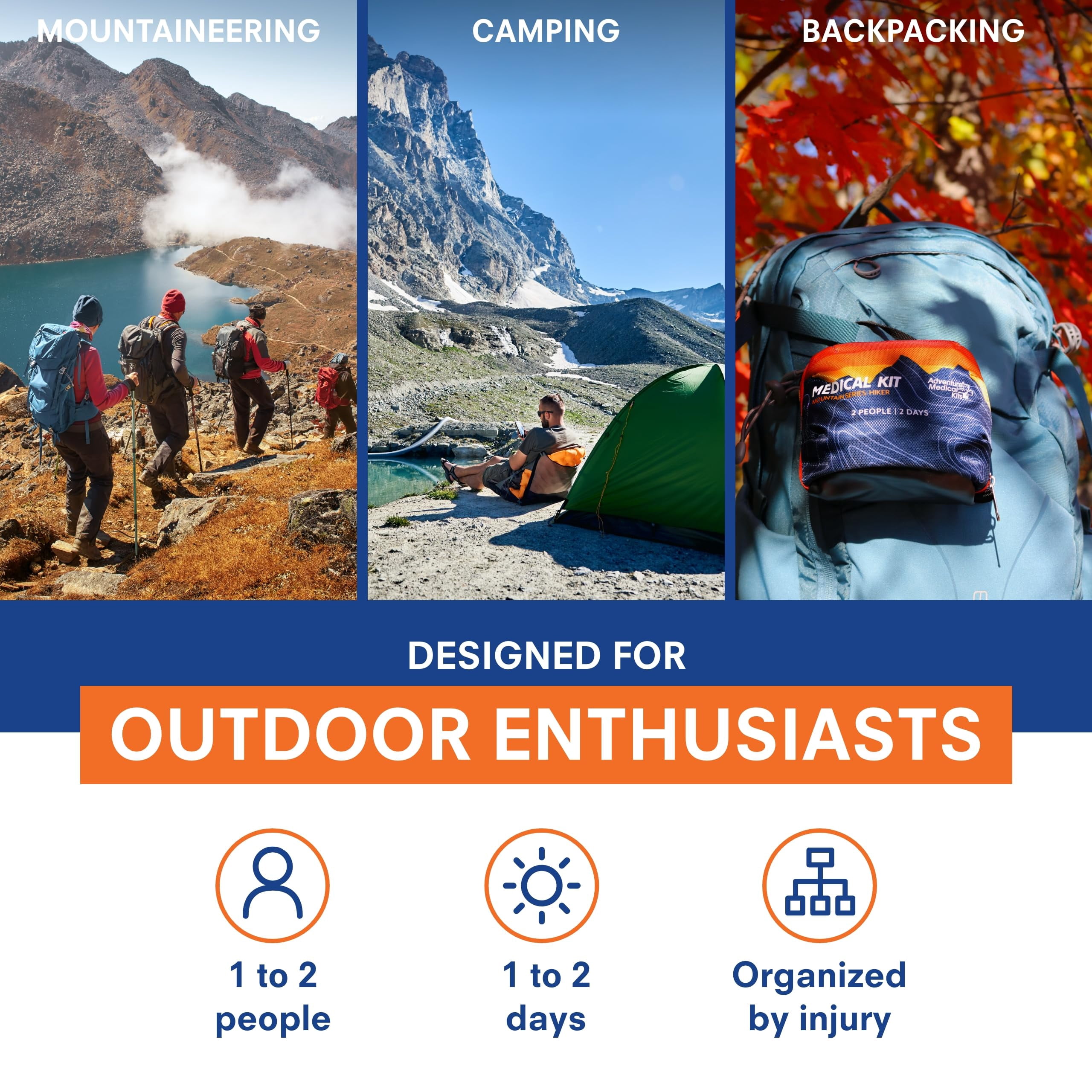 Adventure Medical Kits Mountain Series Hiker Kit, Sunset Bag