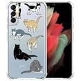 thumbnail image 1 of Cat Collage Clear Case for Samsung Galaxy S21,Aesthetic Art Design Case for Men Women,Unique Trendy Transparent TPU Bumper Case Cover, 1 of 5
