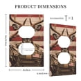 thumbnail image 5 of Zufioo Patriotic Deer Soldier Salute Print Switch Wall Plate, Dustproof and Heat-resistant Decorative Wall Switch Cover, Suitable for Residential and Commercial Areas-Mid-size, 5 of 8