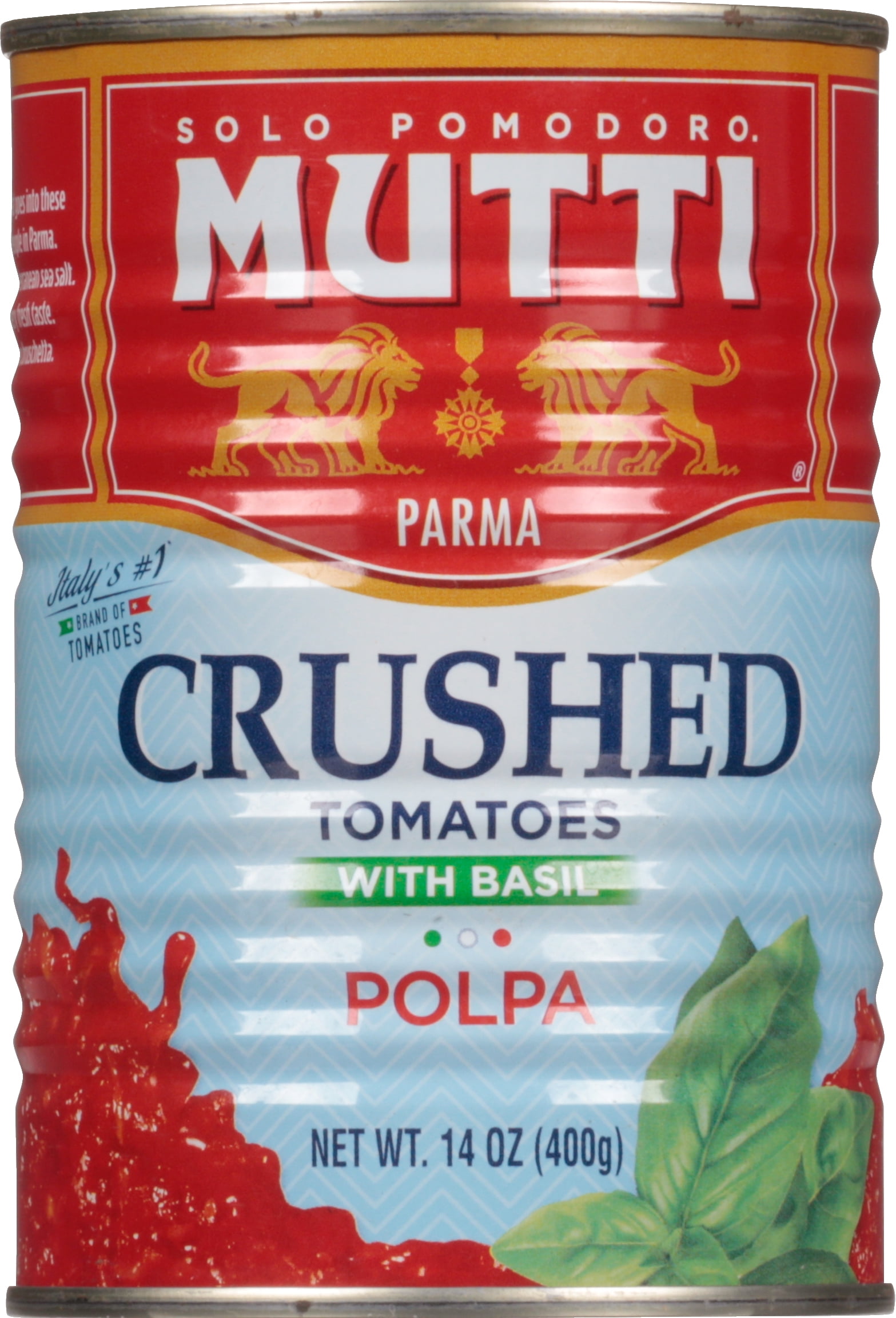 Mutti® Crushed Tomatoes (Polpa) with Basil, 14 oz, Can - Walmart.com