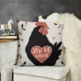 thumbnail image 2 of YINGXI  Just A Girl Who Loves Chicken Throw Pillow Case,Silhouette Chicken Decorative Cushion Cover for Farmhouse Living Room Girls Room, for Chicken Lovers Girls Kids Daughter 18x18in, 2 of 5