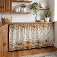 thumbnail image 3 of Orange Pumpkins Fall Cabinet Curtain 28"Wx51"L,Dustproof Storage Cabinet Curtain with Self Adhesive Tape,Thanksgiving Leaves Floral Rustic Tall Pantry Cover Drape for Kitchen,Utility Closet, 3 of 9