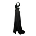 thumbnail image 5 of B91xZ Summer Maxi Dress Ruffle Cap Sleeve V Neck Swing A Line Cocktail Party Dresses,Black S, 5 of 5