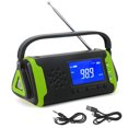 thumbnail image 1 of MD?097 Manivela solar Radio meteorológica FM Cargador de emergencia para exteriores con luz de flash Verde, 1 of 8